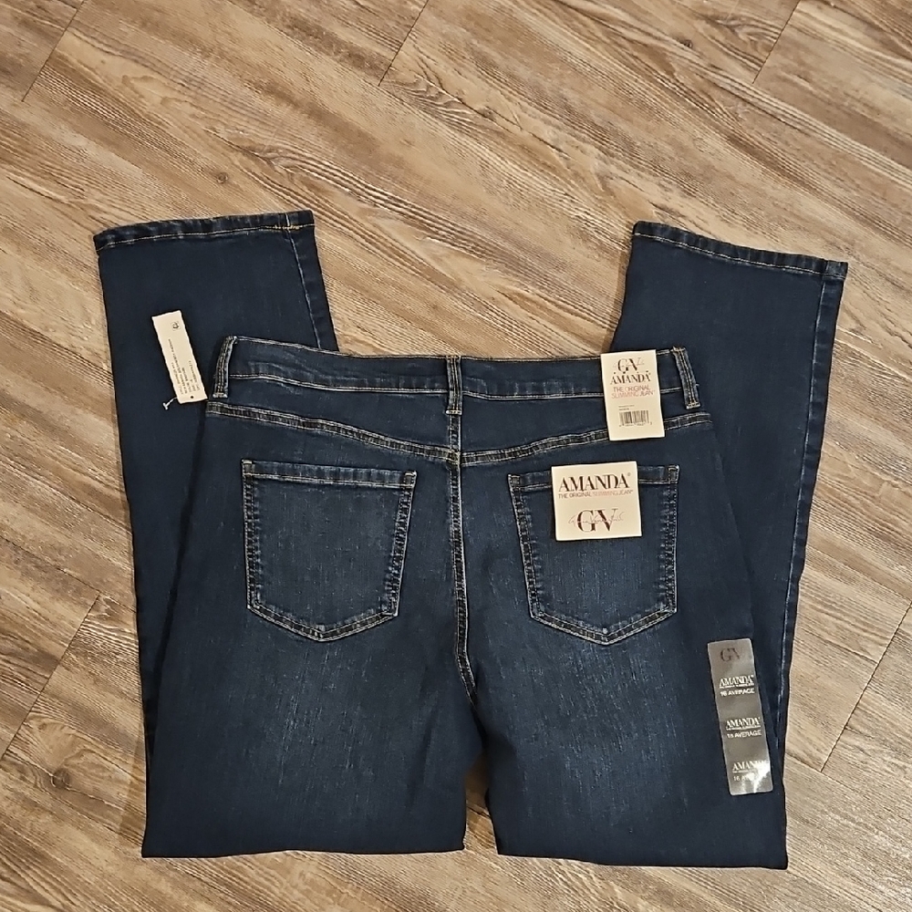 Gloria Vanderbilt Dark Blue Amanda Stretch Jeans